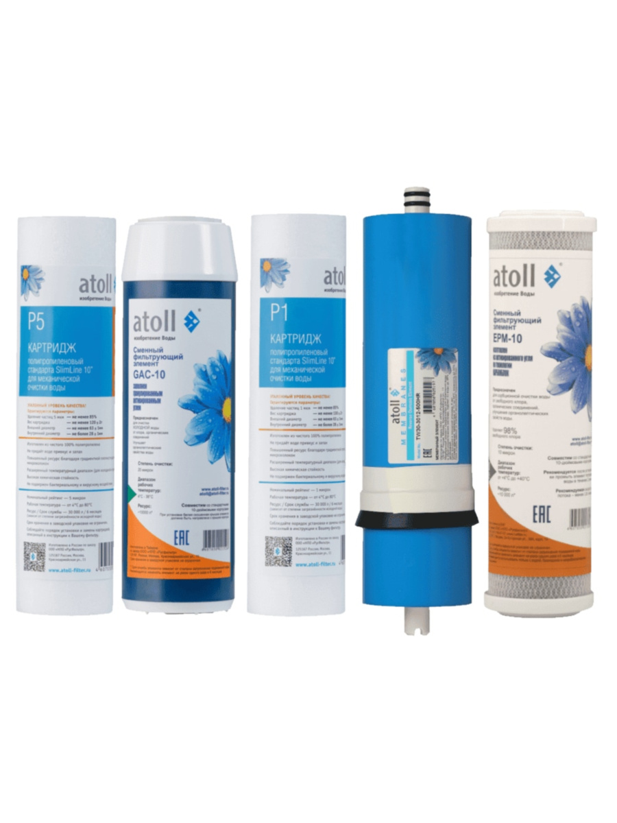 Набор Картриджей Atoll №110 для очистки воды