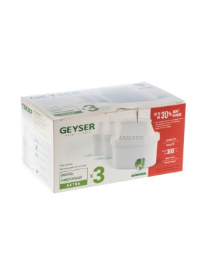 Набор Из Трёх Сменных Картриджей Экстра 401 Для Фильтра-Кувшина Гейзер 6 для очистки воды