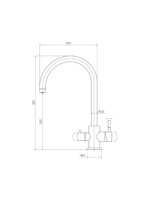 Смеситель Барьер Safe-03Sn С Подключением К Фильтру 4 для очистки воды