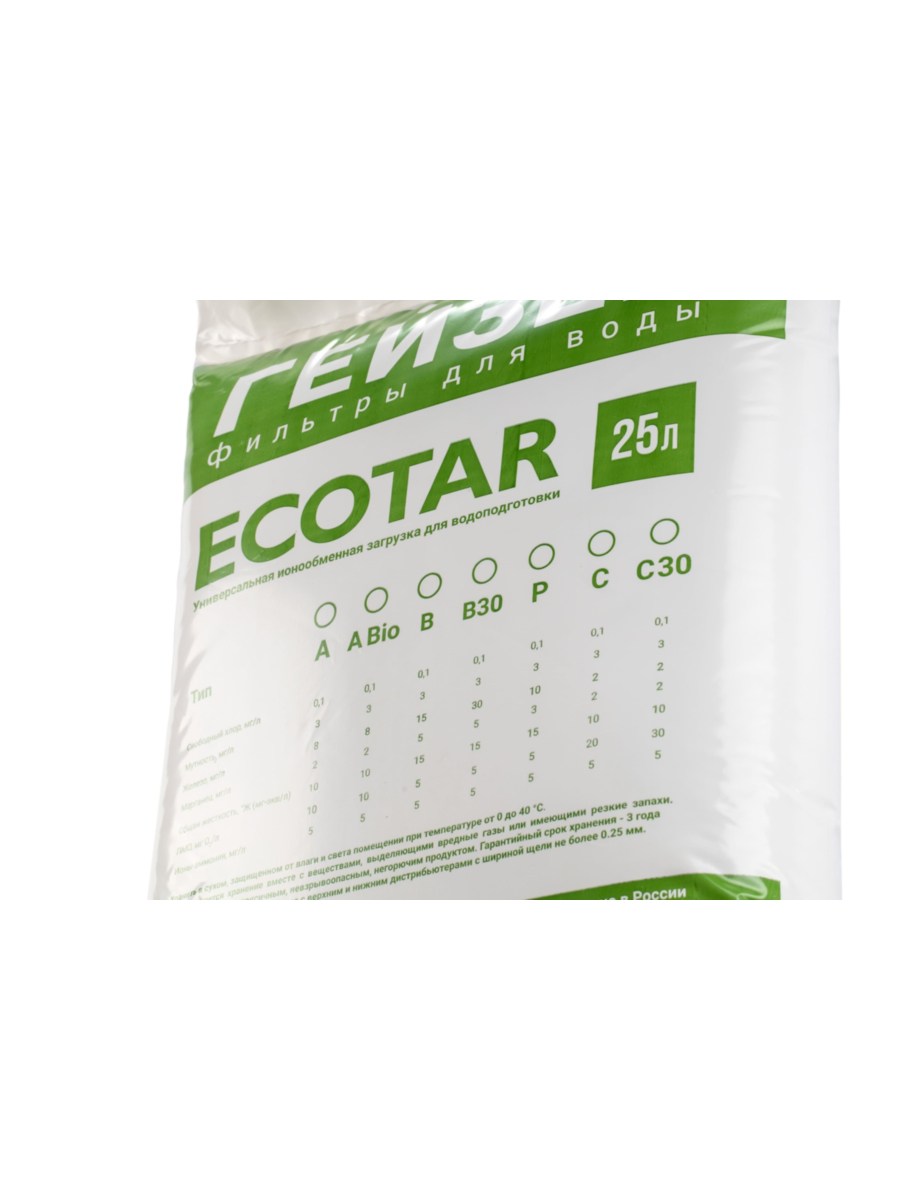Загрузка Экотар (P) Для Гейзер Aquachief 25 Л 4 для очистки воды