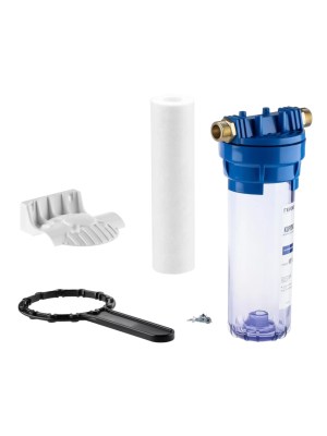 Магистральный Фильтр Гейзер 1П 34  С Прозрачной Колбой 1 для очистки воды