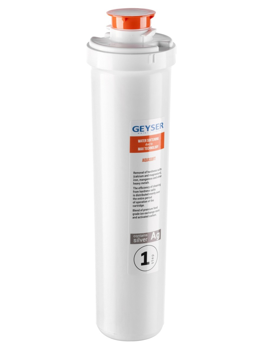 Гейзер Аквасофт Смарт — это ионообменный картридж нового поколения, предназначенный для глубокой очистки воды от вредных примесей и смягчения её структуры.