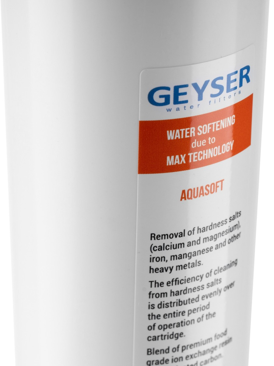 Гейзер Аквасофт Смарт — это ионообменный картридж нового поколения, предназначенный для глубокой очистки воды от вредных примесей и смягчения её структуры.