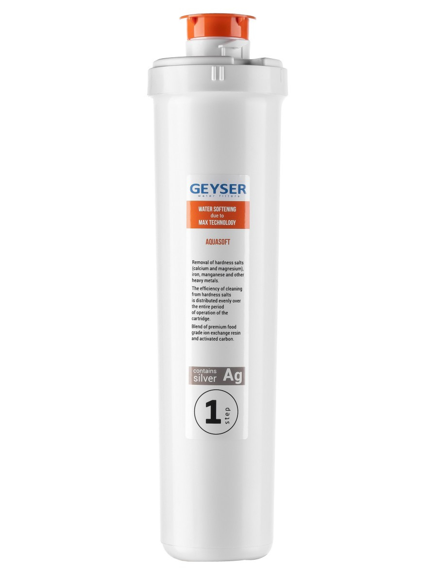 Гейзер Аквасофт Смарт — это ионообменный картридж нового поколения, предназначенный для глубокой очистки воды от вредных примесей и смягчения её структуры.