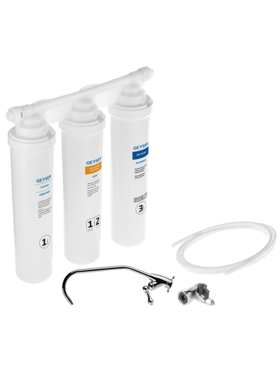 Проточный Питьевой Фильтр Гейзер Оптима Старт 1 для очистки воды