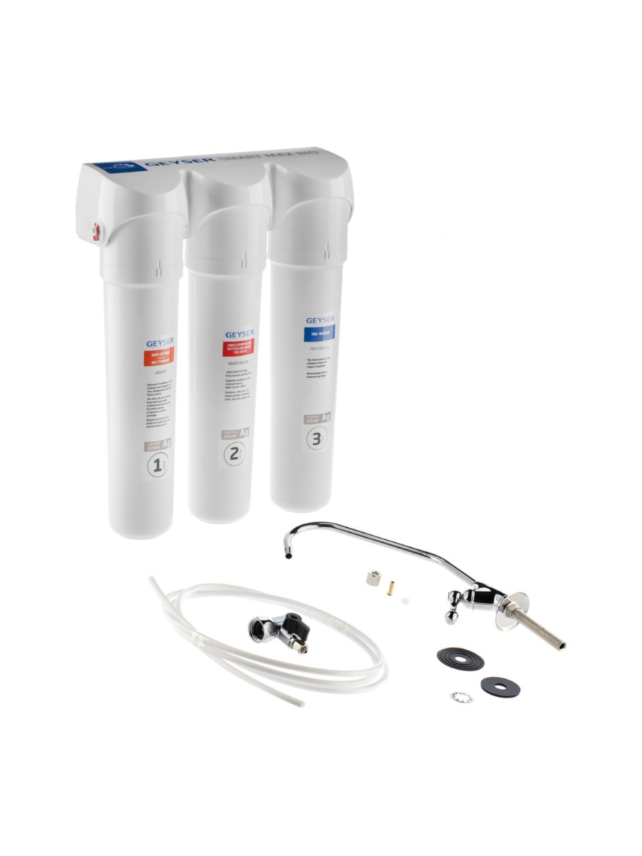 Проточный Питьевой Фильтр Гейзер Смарт Макс Био 10 для очистки воды