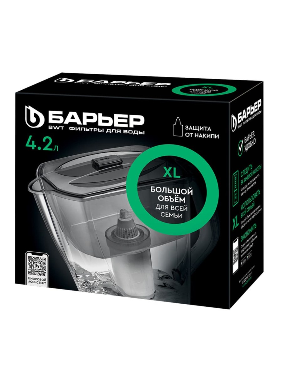 Фильтр-Кувшин Барьер Гранд Нео Зелёного Цвета 3 для очистки воды