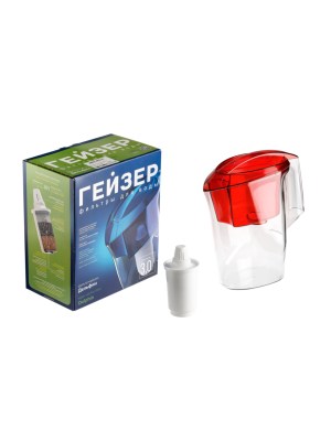 Фильтр-Кувшин Гейзер Дельфин Красного Цвета 6 для очистки воды