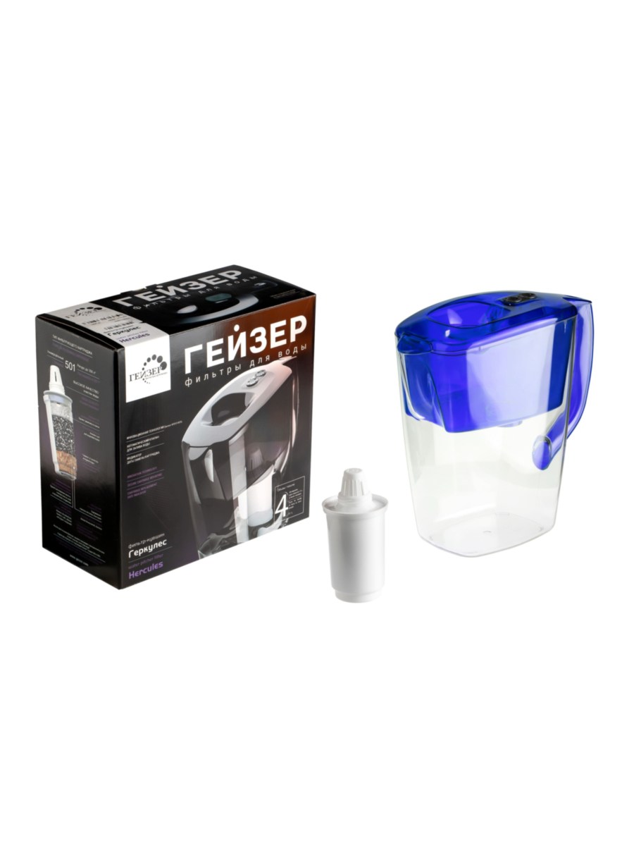 Фильтр-Кувшин Гейзер Геркулес Синего Цвета 10 для очистки воды