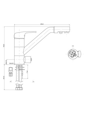 Смеситель Гейзер Гейзер Cascade С Подключением К Фильтру 8 для очистки воды