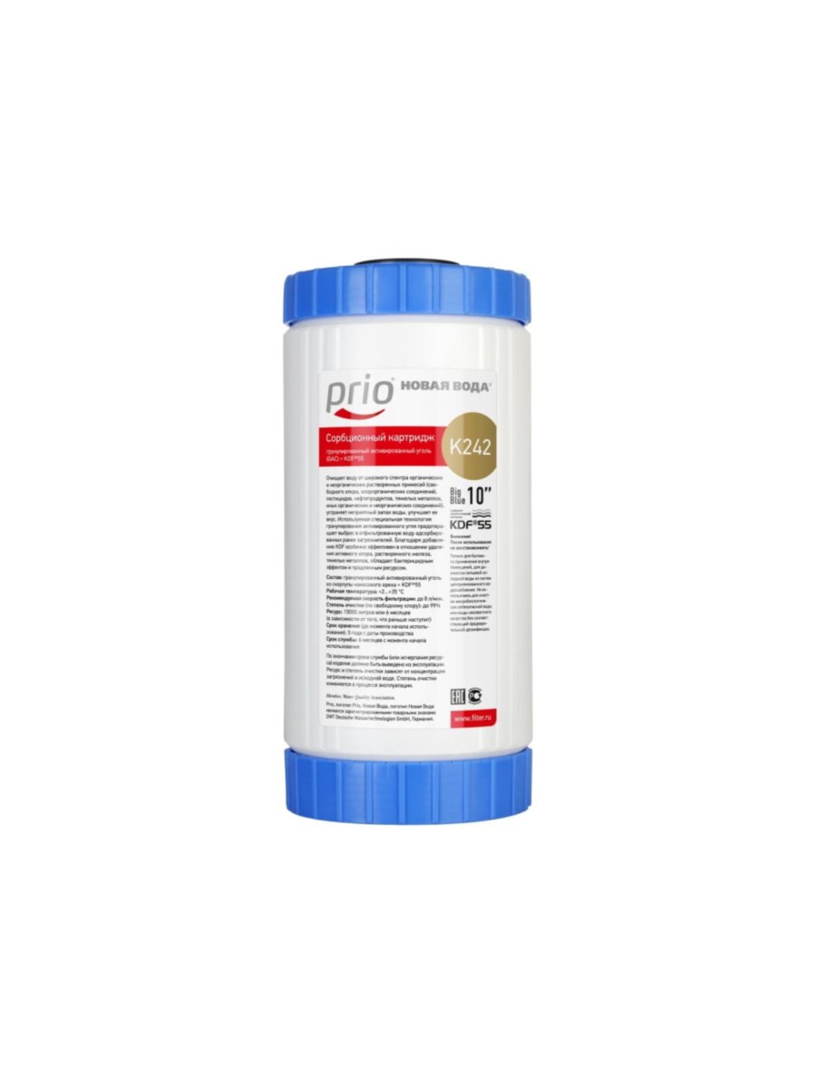 Угольный Картридж Prio Новая Вода K242 для очистки воды